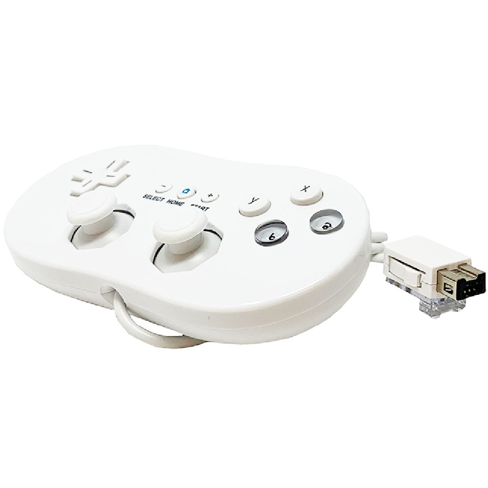 Old Skool Dual Analog Classic Controller for Nintendo Wii / WiiU – White