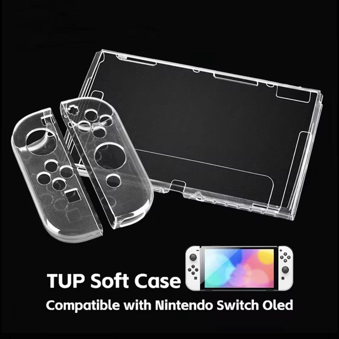 Clear Protective Hard Case Anti-Scratch Shell Cover for Nintendo Switch Console