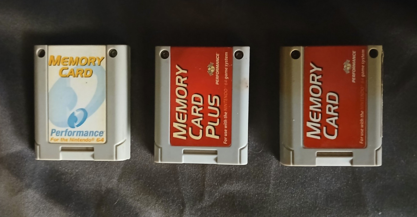 Memory Card LOT OF 3 for Nintendo 64 N64 Save Controller Pak Pack *NOT TESTED*