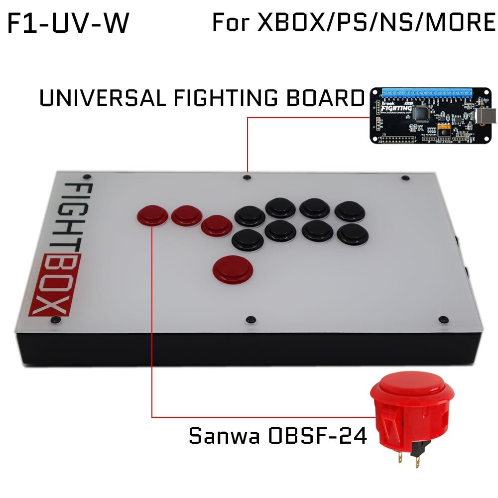 Fightbox F1 All Button Leverless Arcade Game Controller For PC/PS/Xbox/Switch
