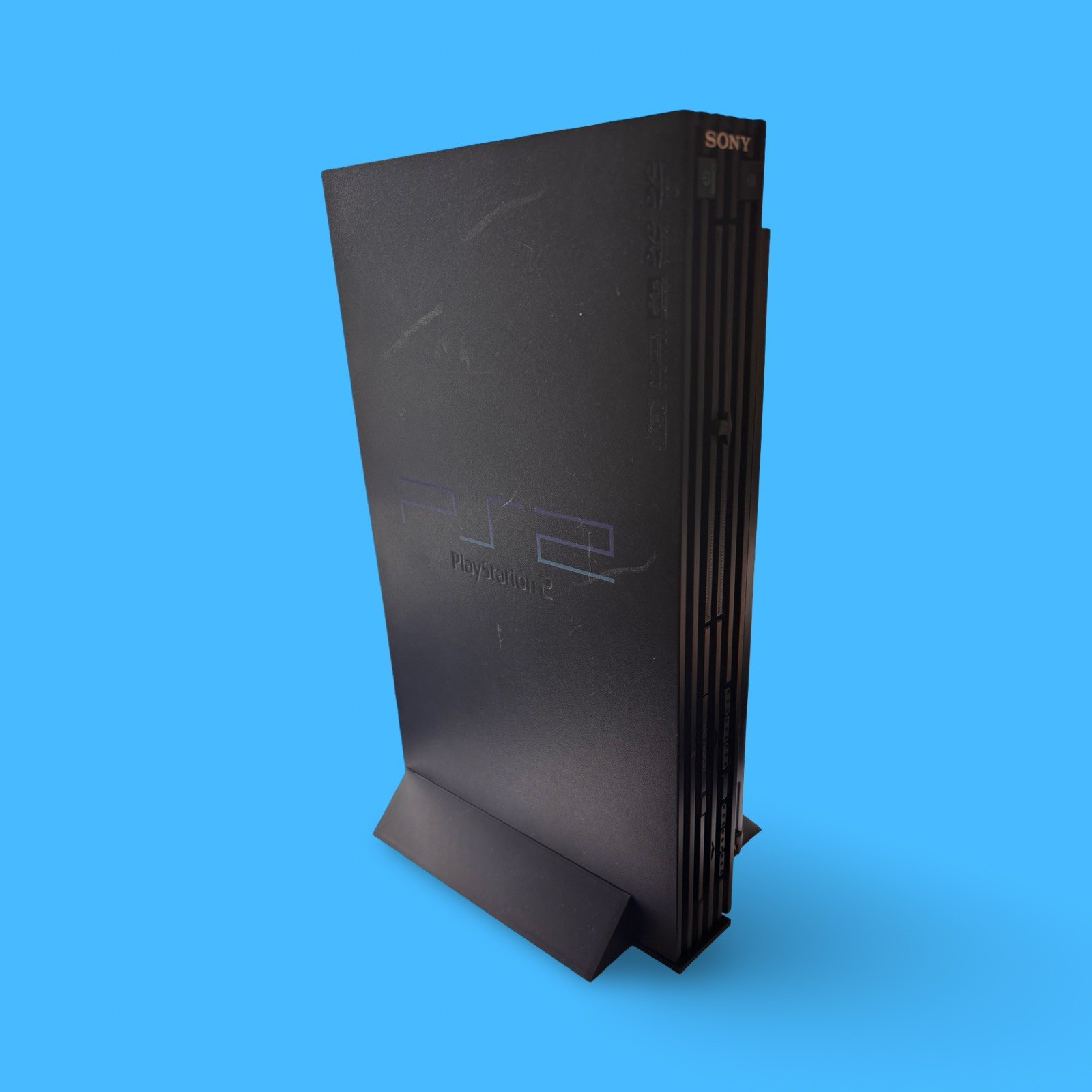 PlayStation 2 Vertical Stand – Sturdy & Sleek Space-Saving Design PS2 Console
