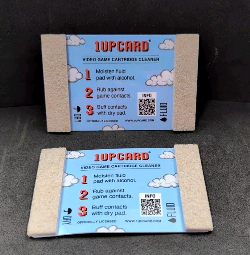 1UPcard Pack – Retro game & console cleaning kit NO CLEANING FLUID INCLUDED