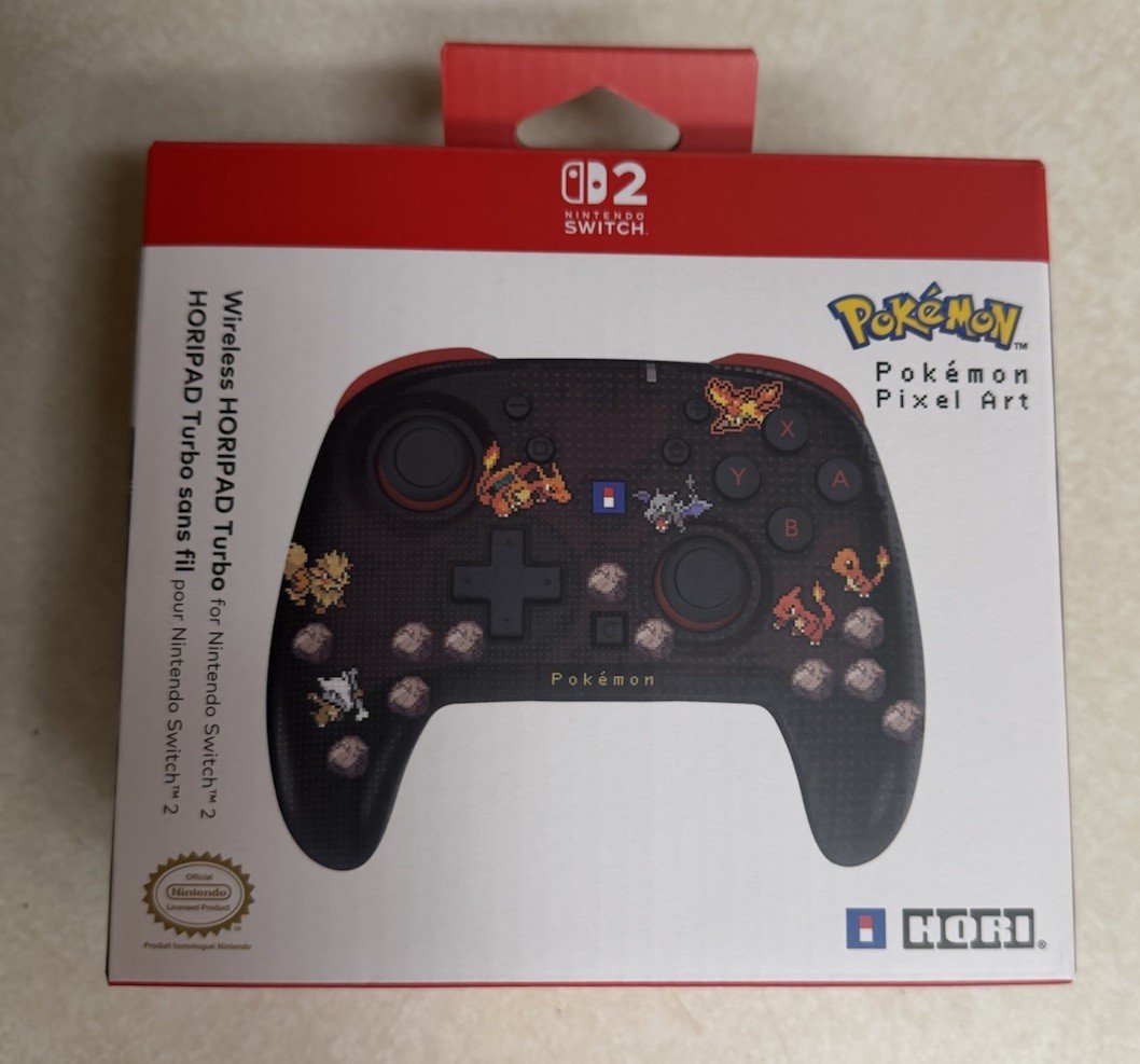 HORI Wireless Horipad Turbo Controller for Nintendo Switch 2 Pokemon Pixel Art