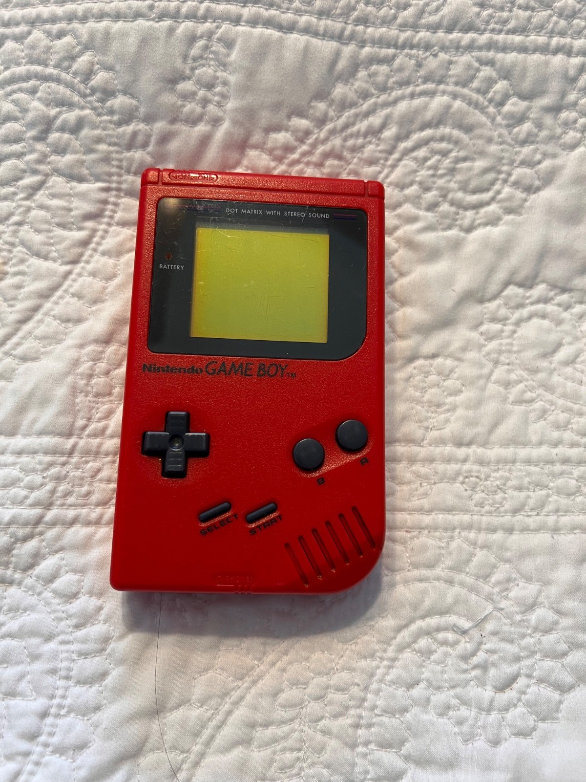 RED Gameboy Original DMG-01 Console Tested and Working Good