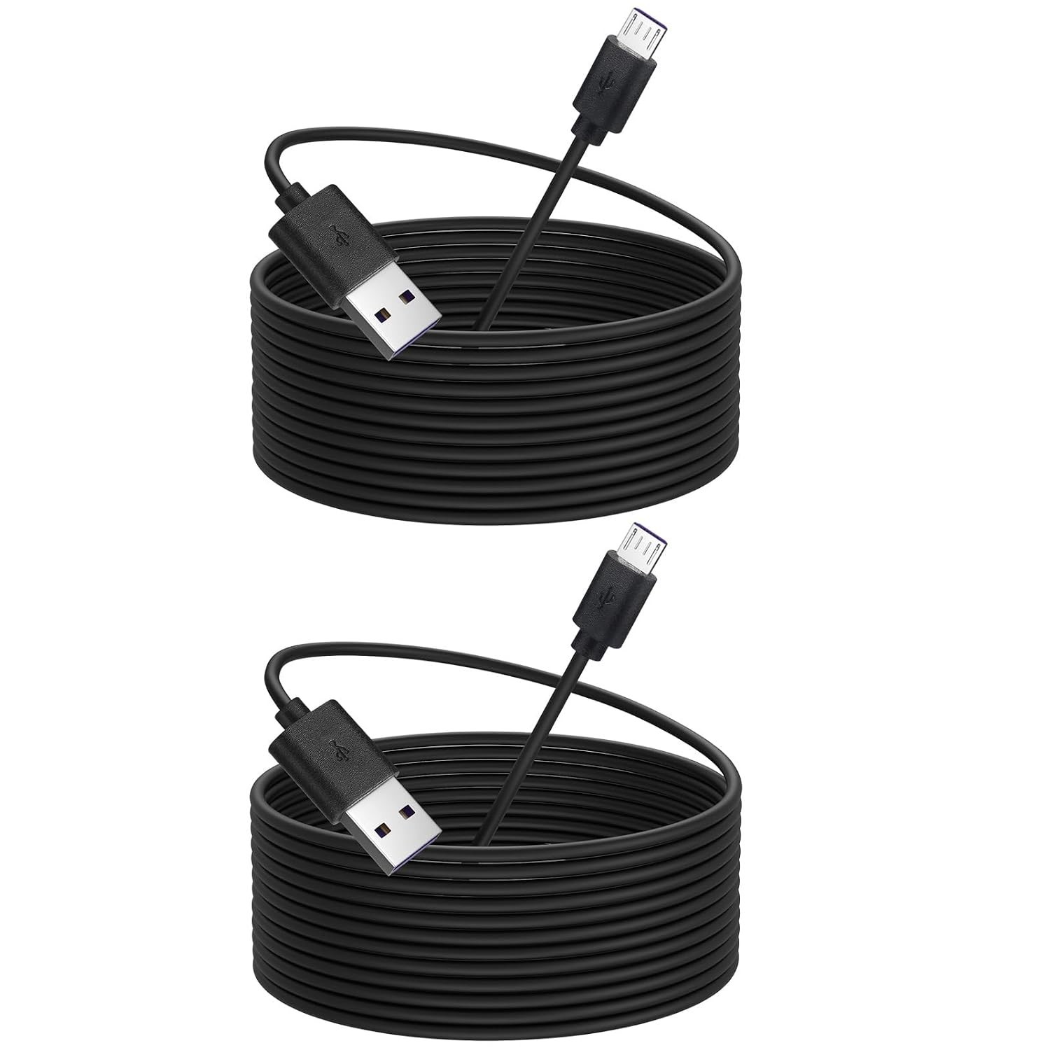 16 ft Durable Micro USB Charge Cable Set for PS4/Xbox – Two Cords Included
