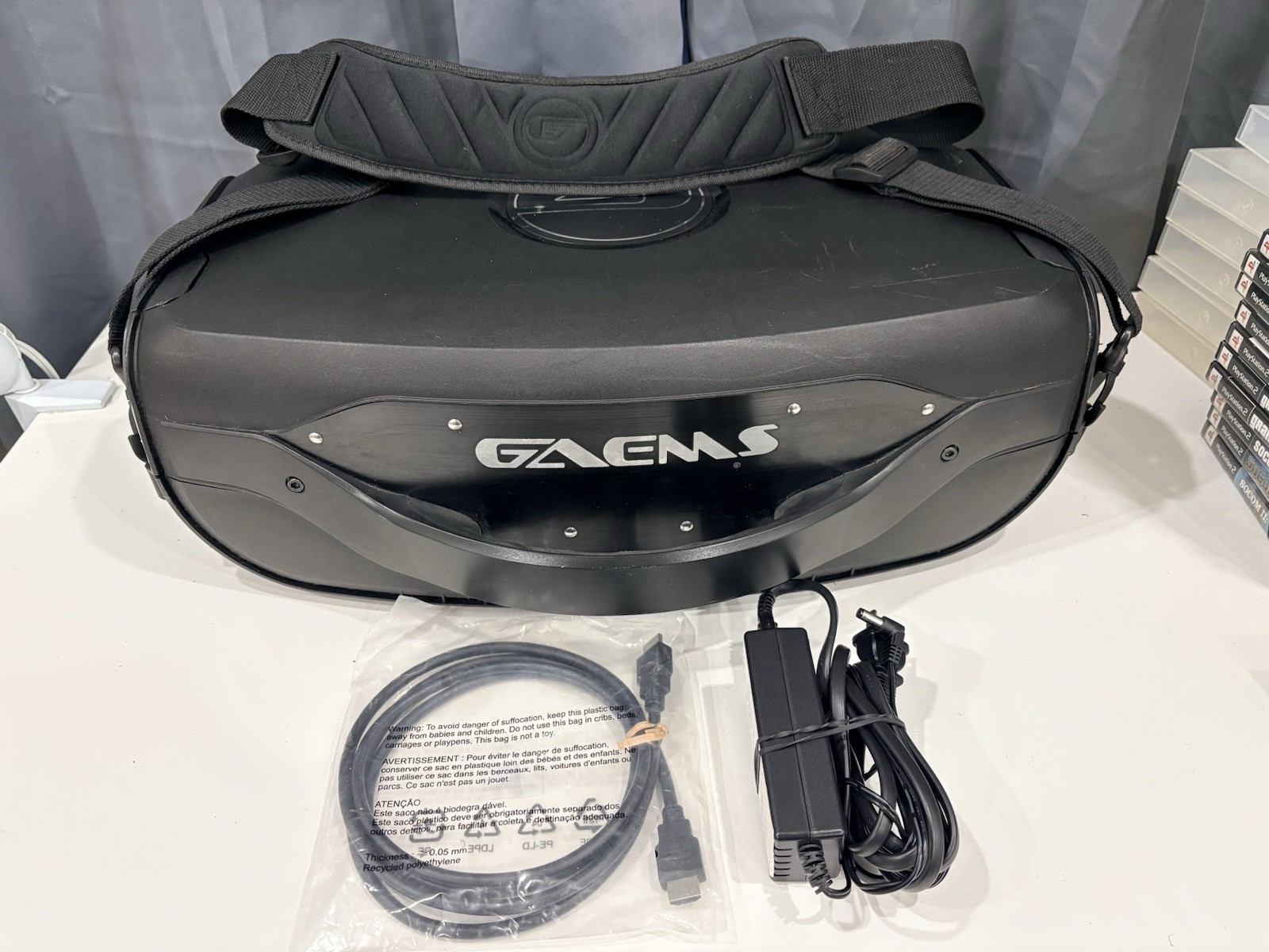 GAEMS Vanguard Display Portable Monitor Case Power Adapter HDMI TESTED!!!