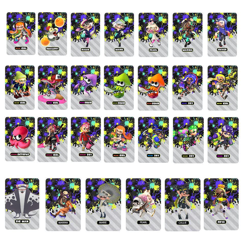 27pcs/set NFC Cards NFC Tag Splatoon 3 Game Card Octoling Octopus For Switch 1/2