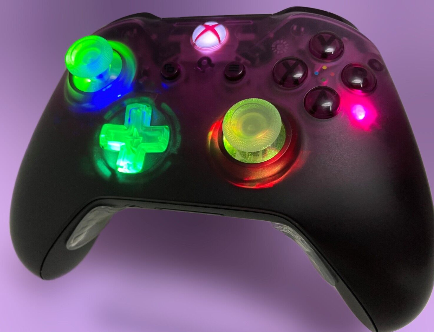 Microsoft Xbox One Controller – Phantom Magenta – w custom LED mod – Great GIFT