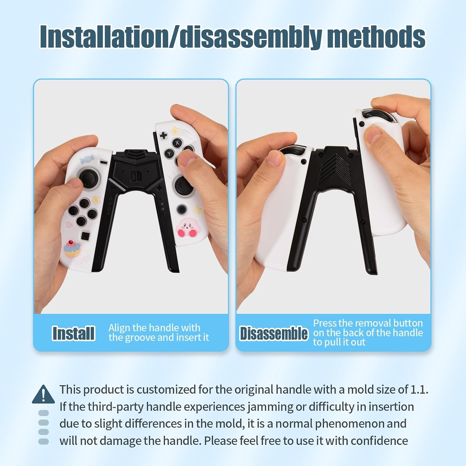 Joy-Con Charging Grip 1PCS for Switch/OLED, 6.6ft USB-C Cable & Dual Charger – P
